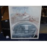 A framed Mixed Media picture by The Maltese Artist Marco Cremona, 21 1/4" x 25 1/4" including frame.