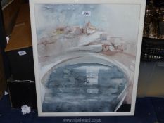 A framed Mixed Media picture by The Maltese Artist Marco Cremona, 21 1/4" x 25 1/4" including frame.