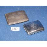 A Birmingham silver 1900 cigarette case, makers mark H.G.