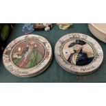 Eight Royal Doulton character plates