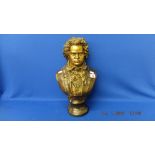 A bronze Beethoven bust