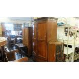 A Edwardian mahogany bow front wardrobe