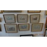 Six framed framed watercolours