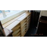 Six oak cd racks plus another