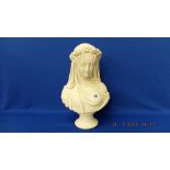 A marbled veiled lady bust