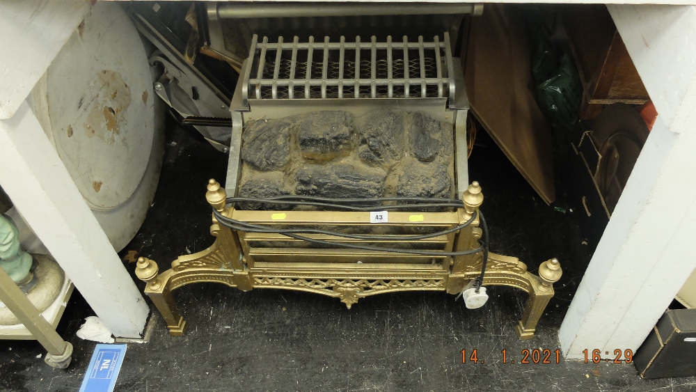 A decorative electric fire