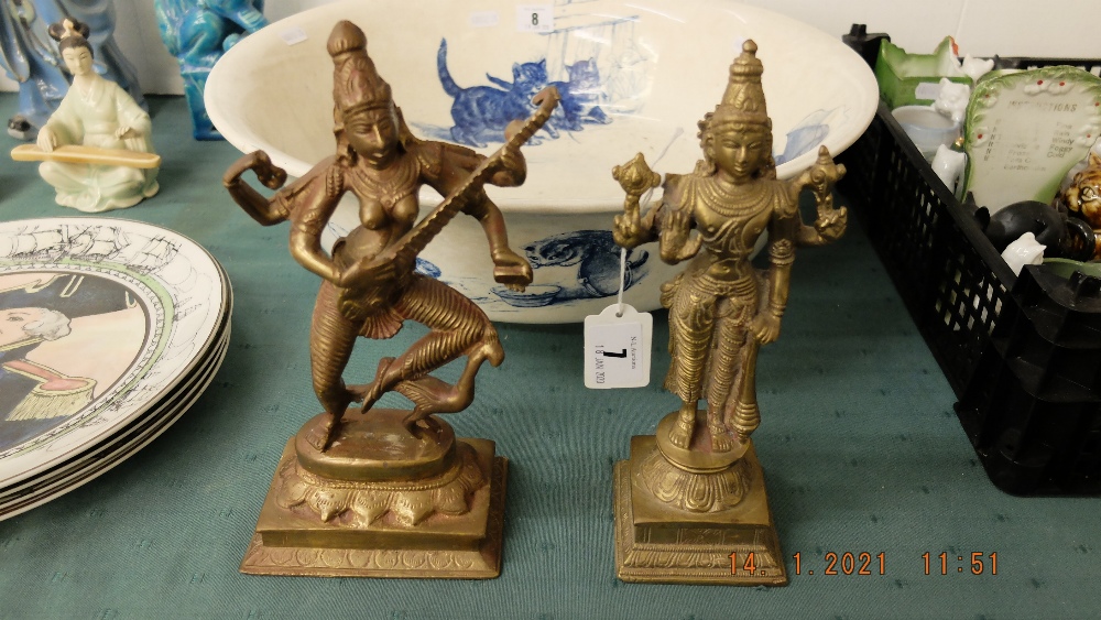 Two Hindu god figures