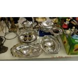 A qty of silver plate