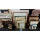 Five framed prints