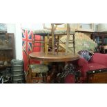 A 19th century mahogany table and four chairs