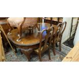 A good quality Epstein style Walnut dining suite; sideboard,