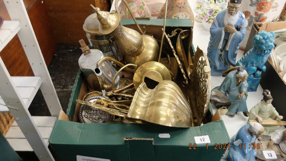 A large qty of brass ware