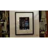 A framed and glazed photograph, 'Agnes Oaks and Thomas Edward',