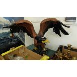 A decorative resin eagle