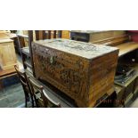 An oriental style Camphor wood trunk