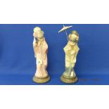 Two Lladro oriental lady figures