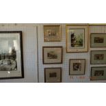 Three gilt framed watercolours