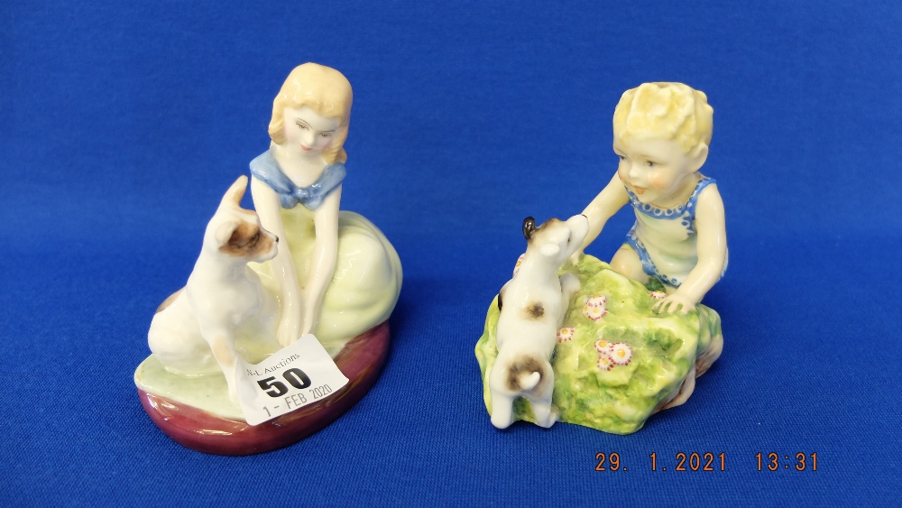 A pair of Royal Doulton figures