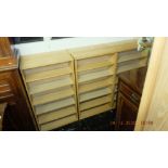 Six oak cd racks plus another