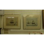 Two limited edition lithographs, seascapes,