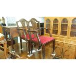 A set of eight dining chairs