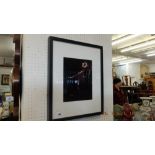 A framed and glazed photograph, 'Agnes Oaks and Thomas Edward',