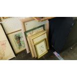 Five framed prints