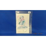 A printers proof copy , prior to disposal, signed Marc Chagall, front has proof copy stamp,