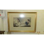 A framed Russell Flint print,