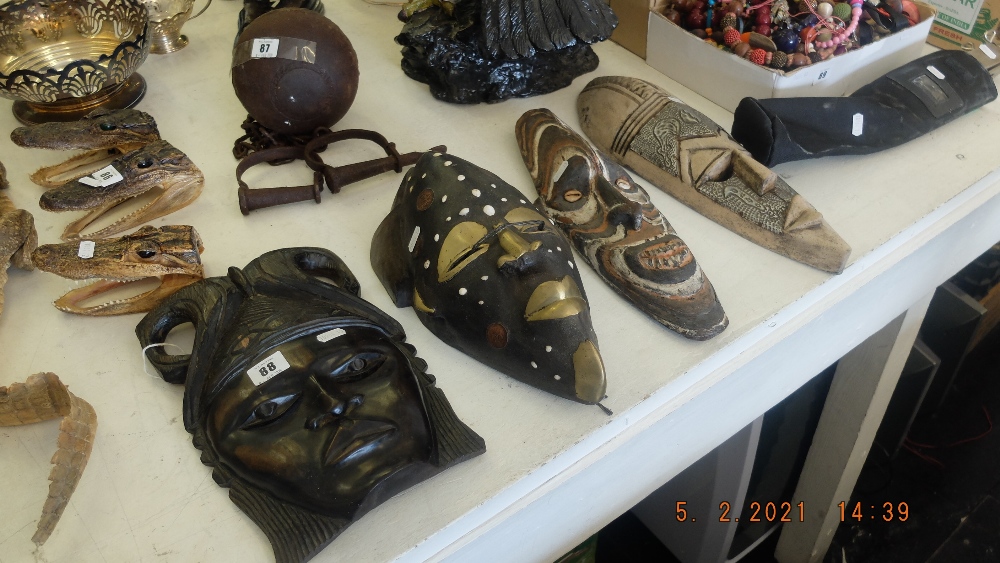 Four ethnic/ African masks