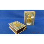 Two Israeli prayer books, covered in semi precious stones,