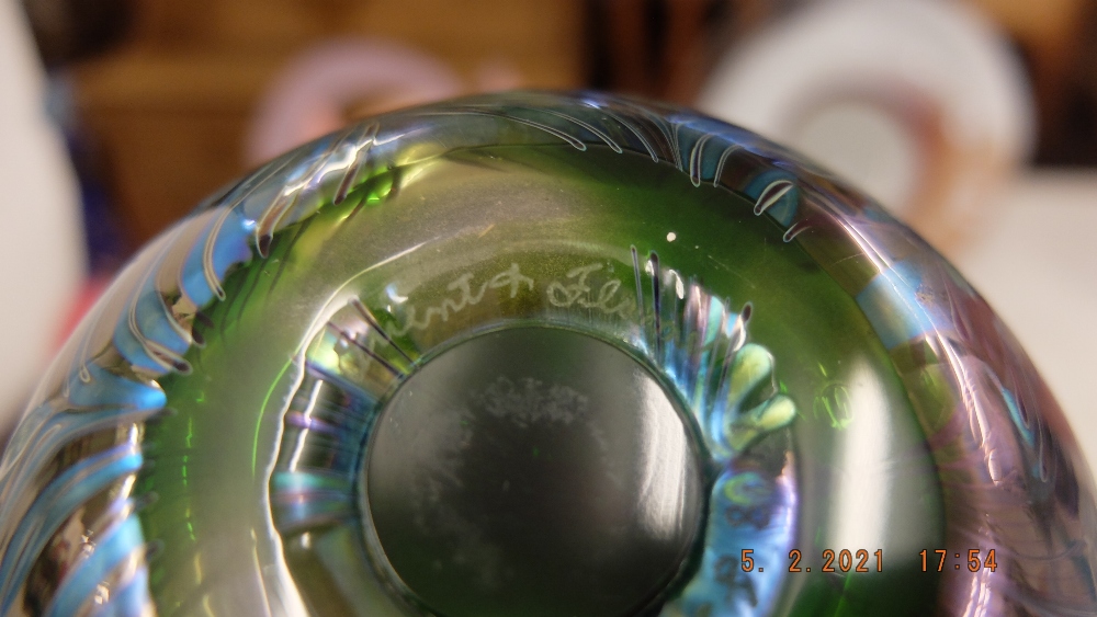 Two iridescent art glass vases, Art Nouveau style, - Image 3 of 5