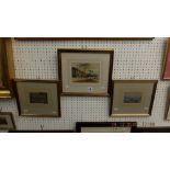 Three gilt framed watercolours