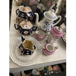 A qty of early China ware, tea set etc.