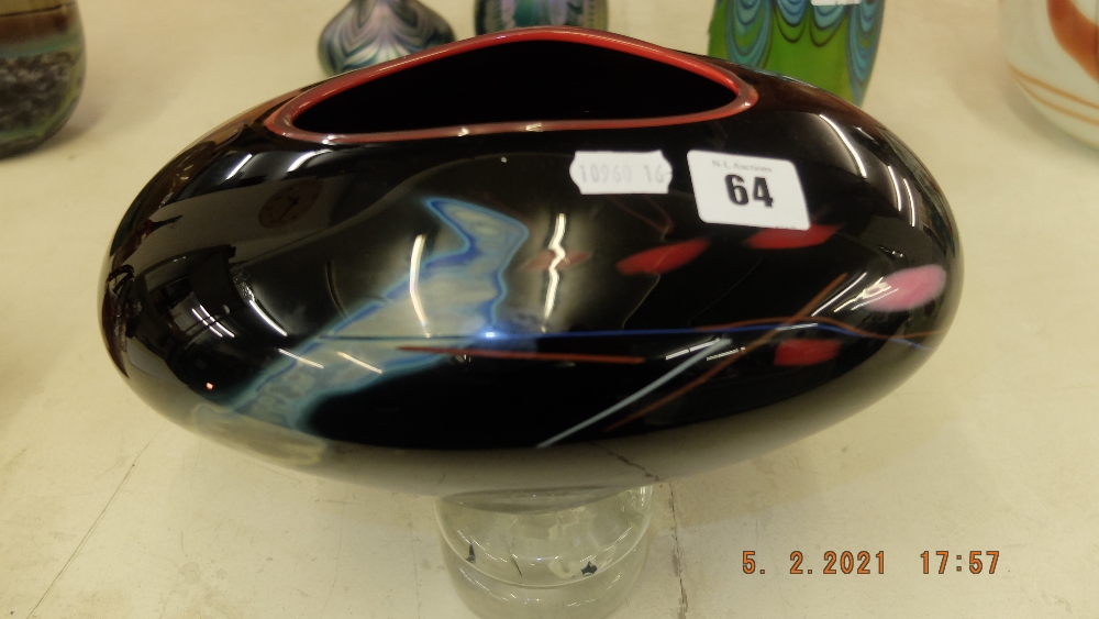 A studio art glass vase, - Image 2 of 4