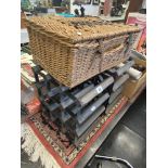 Fortnum and Mason picnic hamper and two wine racks