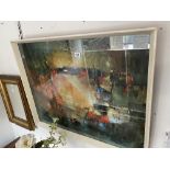 A Vietnamese signed abstract print,