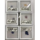 Six assorted sapphires