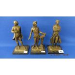 A bronze set of three Composers