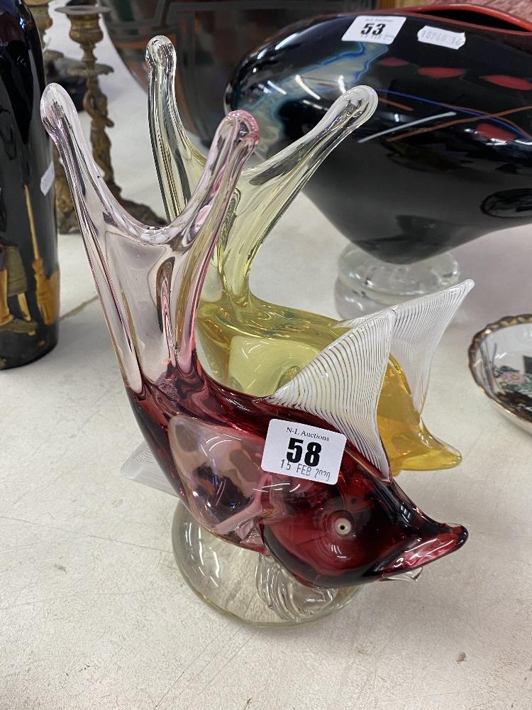 A 1960's Murano glass fish figure,