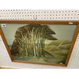 An Oak framed and glazed print,