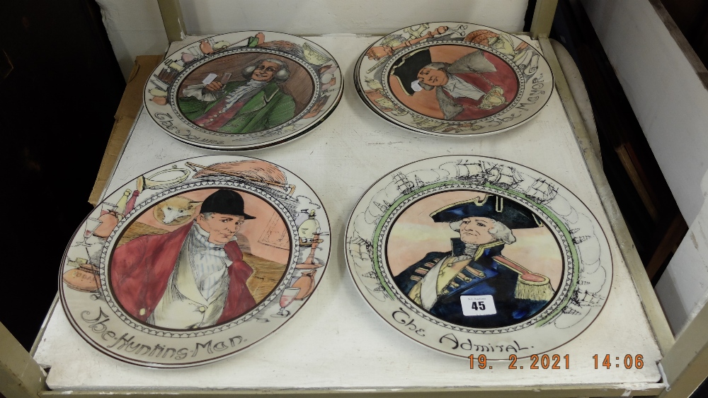 Eight Royal Doulton character plates