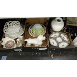 A qty of assorted vases and china