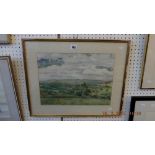 A framed watercolour, D K Fletcher,