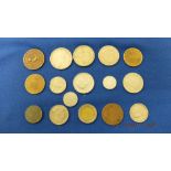 Sixteen assorted coins, 19th/20th century, inc.