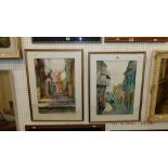 A pair of framed and glazed watercolours