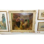 A gilt framed oil on canvas,