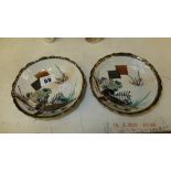 A pair of Japanese Kutani dishes