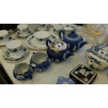 A Wedgewood Jasper ware tea set