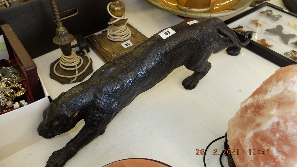 A bronze stylized Panther - Image 3 of 3